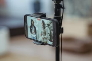 Recording a video using a mobile device to use online for digital marketing
